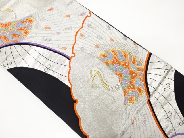 JAPANESE FUKURO OBI / WOVEN CRANE